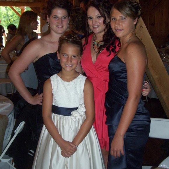 Like-new Bright red/orange Faux Wrap dress - Picture 9 of 9